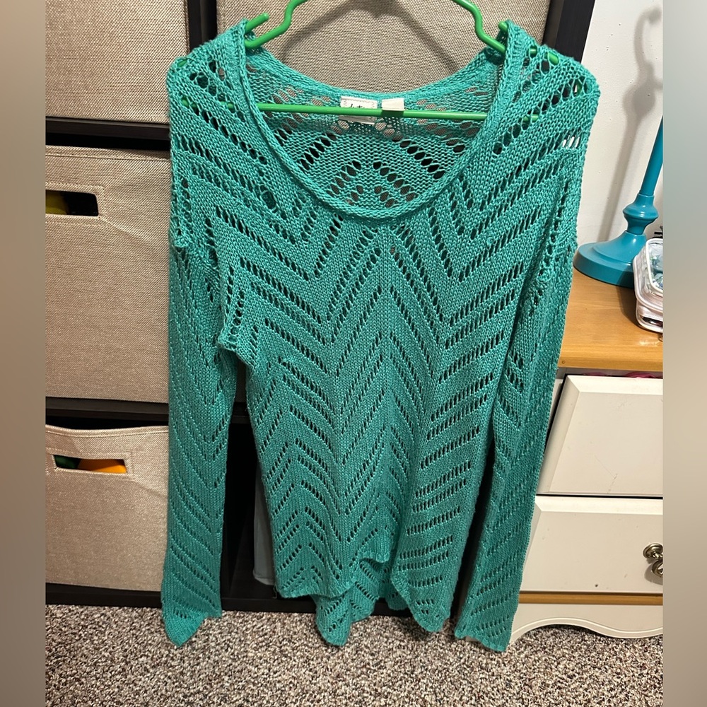 Daytrip Turquoise Knit Sweater
